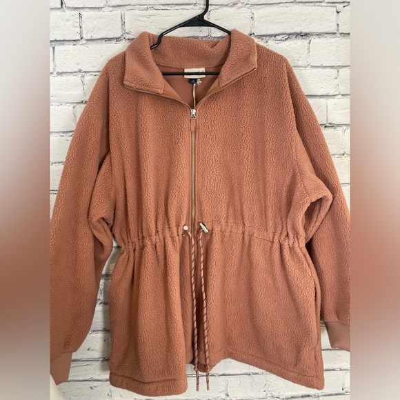 Universal Thread Pink Fleece Sherpa Jacket size 2X Plus Sized Winter Coat NEW - Picture 14 of 14